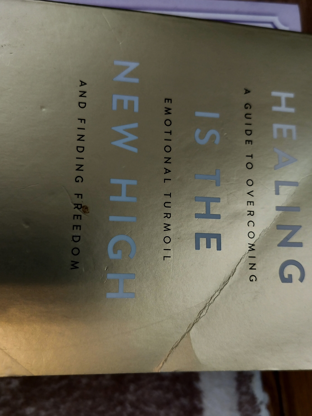 Healing Is the New High Hardcover Book - Gold & Light Blue